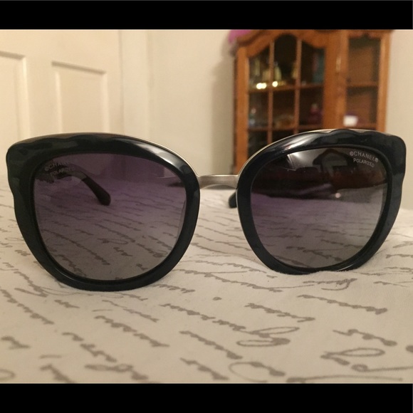 CHANEL Butterfly Sunglasses Blue/Grey Polarized 💙 - Picture 2 of 7